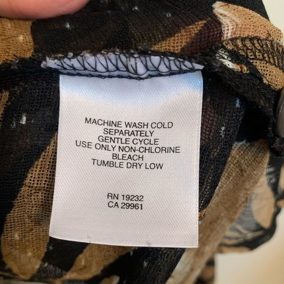 Alfred Dunner Top Blouse Button Down dressy Sheer Collar Size 16P Petite - Picture 7 of 8